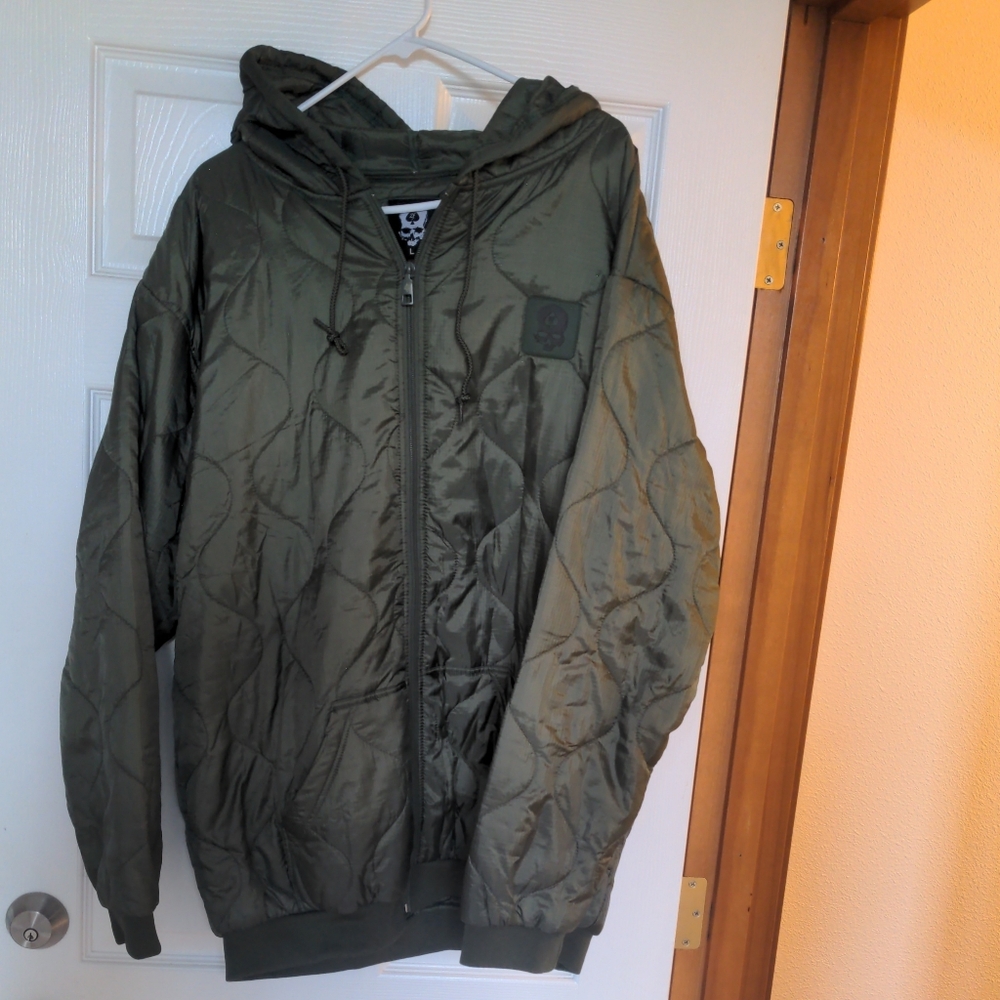 NWOT Zero Foxtrot Men's Dark Olive Woobie Zip Hoodie Size L